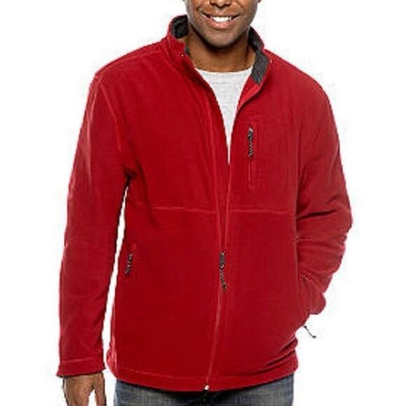 GUC Saddlebred Red Lightweight Full Zip Fleece Jacket. Size L - Picture 1 of 7